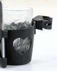 Heart-cut Design Stroller Cup   Phone Holder Universal Clip-on Holder Black