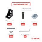 20 Sets Black 2020 Series Aluminum Extrusion T-slot Corner Bracket Kit  Inclu   