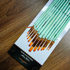 12 Pcs Artist Paint Brushes Set Acrylic Oil Watercolor Flat Round Filbert Angled