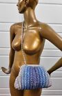 Lorenza Gandaglia Woven Crochet Chain Crossbody Bag  675rt