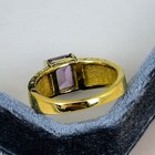 Amethyst Ring 925 Sterling Silver Gold Octagon Signet Gemstone Gift For Her