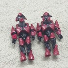 2pcs Mega Bloks Construx Halo Universe Elite Red Micro Action Figures Toys Rare 