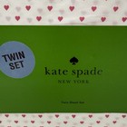 Kate Spade Twin Sheet Set Pink Hearts 4 Piece Cotton Percale Sheets New