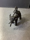 Vintage 1950   s Asian Warrior Riding On Elephant Bronze Brass Sculpture Statue 3   