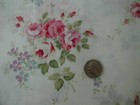 Yuwa Cottage Pink Yellow Roses  Cream 100  Cotton Fabric Sixty-eight Collection