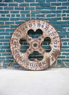 Antique Carnival Gaming Wheel Vintage Wood Casino Gambling Game 42  Sign Rustic