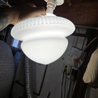 Large Vintage Art Deco White Milk Glass Acorn Pendant Light Chandelier 6  Fitter