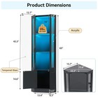 Corner Display Cabinet With Glass Doors 65  Curio Cabinet