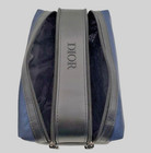Dior Navy   Black Toiletry Bag Pouch Travel Case Dual Zipper Gift For Men