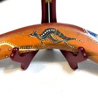 Australian Made 14  Hand Painted Hardwood Boomerang Aboriginal Kangaroo Souvenir
