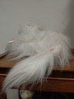 Vtg Pbc White Persian Cat Stuffed Plush Blue Eyes Pink Bows Lifelike Bin Karen