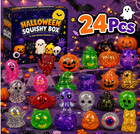 24 Pcs Halloween Squishies For Adult  Halloween Squishy Toys Glitter