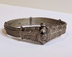 Antique Rajasthani Silver Repouss   Woven Traditional Anklet Or Bracelet 8 In 