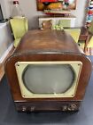 Vtg 1950 Philco 12    B w Tv - Model 50t-1403 - Rounded Wooden Case