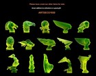 Sculpture 1930  H hoffmann   Girl With A Lion   Art Deco Vaseline Uranium Glass