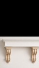 Pair Of 18 Inch Maple Wood Decorative Corbel Brackets Hand Carved Stain Grade 
