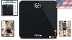 Digital Bathroom Scale For Body Weight  397 Lb Capacity  Black  Led Display