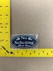 Elegant No Soliciting Sign For Doorbell Easy Mount Adhesive Strip Included