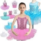   girl Gymnastics Ballet Dress Kids Leotard Tutu Skirt Dance Ballerina Costume