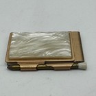 Vintage 1940s Brass Pearloid Pocket Memorandum Notepad Mechanical Pencil Set
