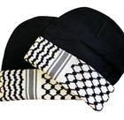 Black Beanie Palestine Hat With Keffiyeh Kufi Print Warm And Soft