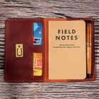 Leather Notebook Cover For Field Notes - Handmade Journal Cover For Moleskine   