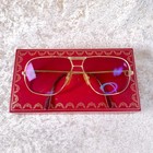 Vintage Cartier Eyeglasses Tank Gold Frame 62-12-140 With Case