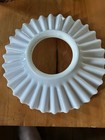Pleated Petticoat Milk Glass Lamp Shade Fluted 7 3 4 Wide With 2 3 4 Fitter Hole