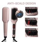 Megawise Pro Ceramic Ionic Hair Straightener Brush For Home Salon 27 Cm  Pink 