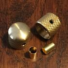 2 X Solid Unplated Raw Brass Guitar Knobs   Dome   Set Screw   Fender   Cts Pots