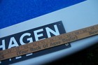 Vtg    copenhagen Satisfies  Porcelain Enamel Sign Snuff Tobacco Advertising