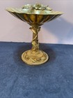 Vintage Matson 24 Kt Gold Plated Filigree Pedestal Soap Dish Hollywood Regency