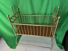 Vintage Brass Cradle Rocking Crib Victorian Corsican Baby Furniture Corsican 