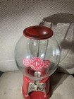 Antique Glass Advanced Model D Penny One Cent Gumball Machine Coin Op Vending