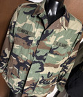 Vtg 90s Usgi Woodland Camo Bdu Combat Ripstop Jacket Coat Large L Reg R Patches