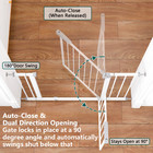 Safety Baby Gate  Adjustable 29 5-44 1  Wide  White Pressure Mounted No Drilling