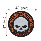Harley Davidson Patch 4  Willie G Skull Reflective Embroidered Iron sew-on Badge
