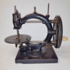 Antique 1870 s Little Wanzer Utilizer Sewing Machine In Wooden Case