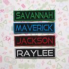 love It   Custom Embroidered Name Tag 4in X 1in Size