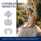 Lurrose Bridal Rhinestone Crown Tiara Princess Full Round Crystal Crown Wedding