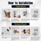 2-pack Magnetic Door Stop Holder Home Safety Stopper Office Fitting Adhesive Tap
