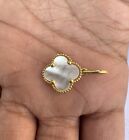 Natural Mother Of Pearl Flower 18k Solid Gold Christmas Gift Women Charm Pendant