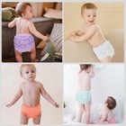 5 Pack Ruffle Diaper Cover - Baby Bloomers  Cute Cotton Baby Girl Shorts brie   
