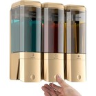 Shower Dispenser Wall Mounted Liquid Soap Shampoo Conditioner Pump No Drill New