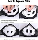 Face Mask Reusable Washable Anti Pollution Pm2 5 Two Air Vent With Free Filters