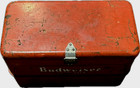 Budweiser  King Of Beers Vintage Red Metal Cooler