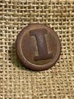 Excellent Dug Civil War Solid Cast Cs Infantry    i    Button Recovered At Dalton Ga