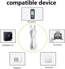 Long Telephone Extension Cord 10 Ft  White  Phone Cable Line Wire With White 