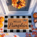 Fall Decor Door Mat Combo Set Hello Pumpkin 100  Coco Coir Welcome Mat   
