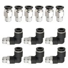 12 Pcs Straight Push Release Connectors  Push To Connect Tube Fitting Tube 